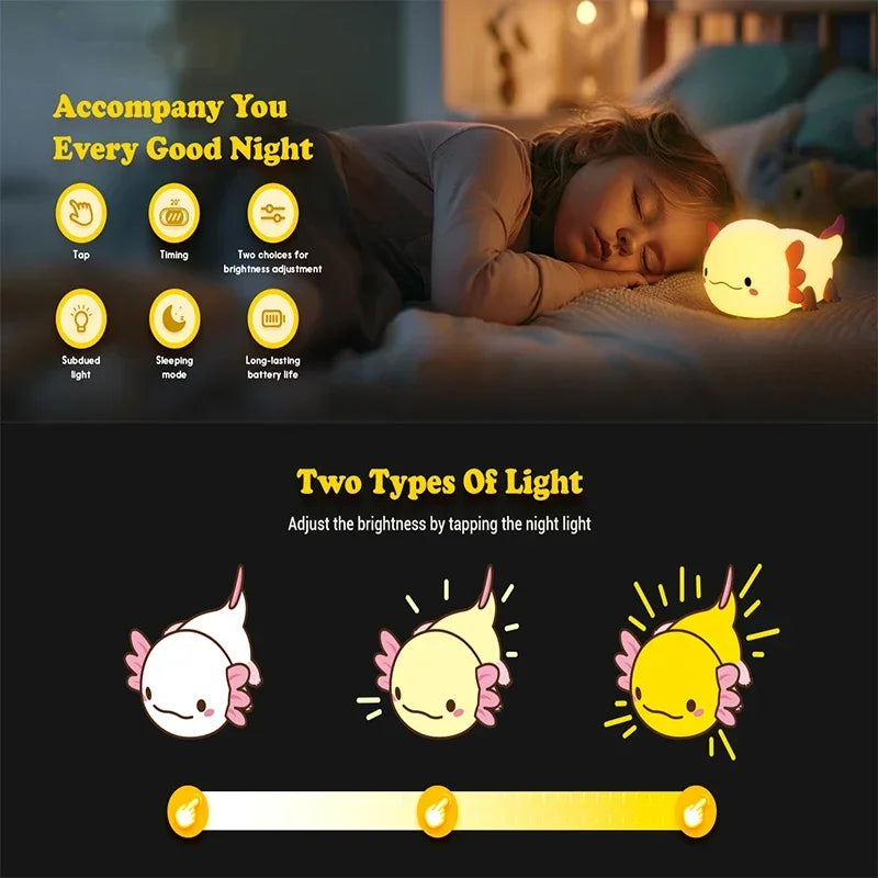 DreamAxolotl Silicone Night Light